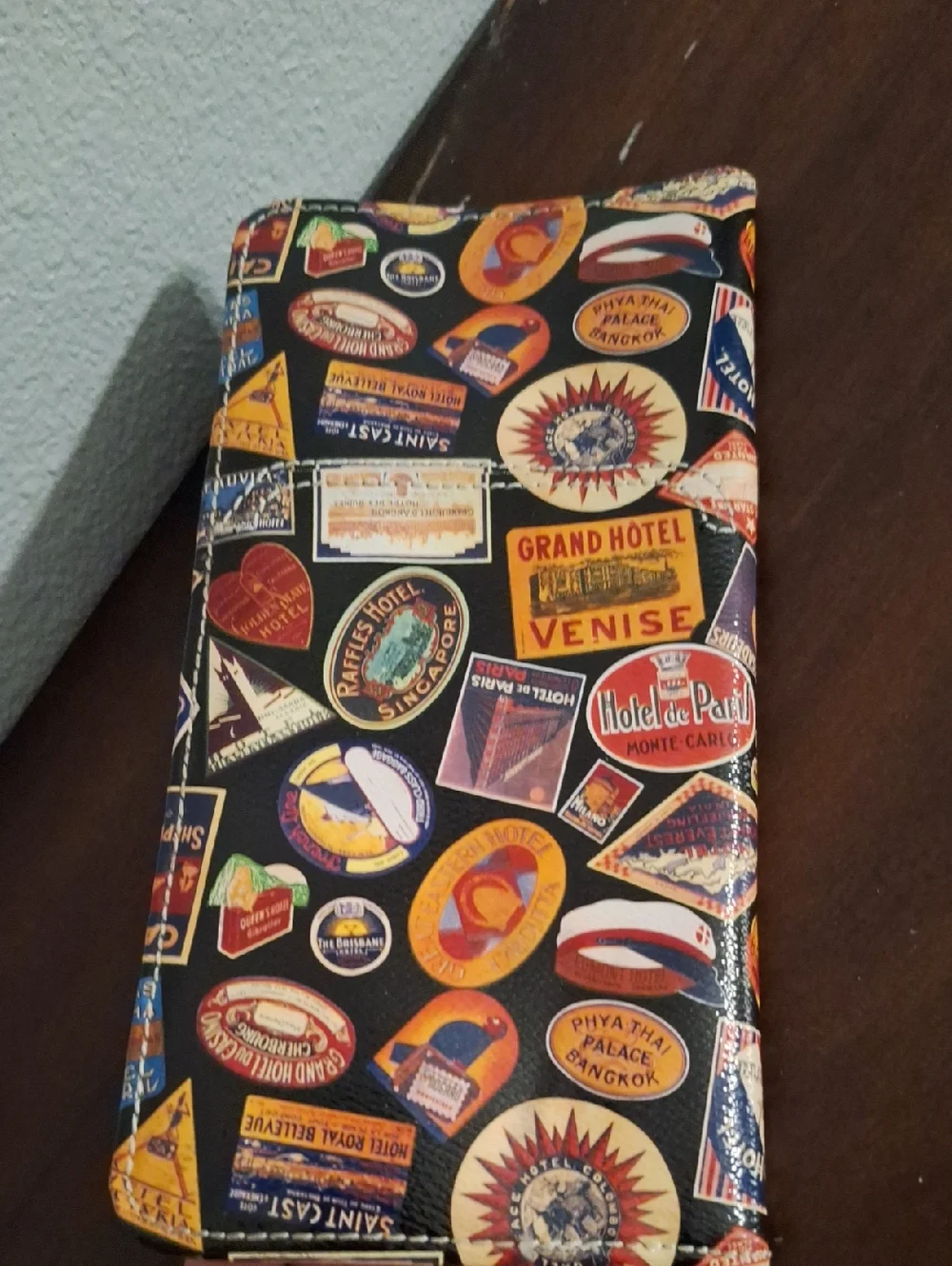 Travel Sticker Print Wallet Phone Case - Multicolor - Picture 3 of 3